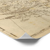 Poster Carte de l'Asie centrale par Arrowsmith (Coin)