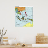 Poster Carte de l'Asie du Sud-Est 2003 (Cuisine)