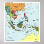 Poster Carte de l'Asie du Sud-Est 2003 (Devant)
