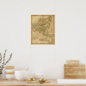 Poster Carte de l'Asie par Worcester (Cuisine)