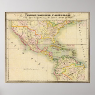 Poster Carte de l'Assemblée américaine