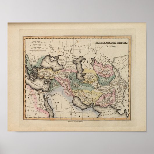Poster Carte de l'Atlas asiatique (Devant)