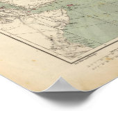 Poster Carte de l'Atlas asiatique montrant les divisions  (Coin)