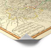 Poster Carte de l'atlas Chine, Corée (Coin)