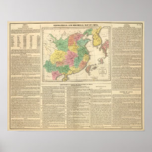 Poster Carte de l'Atlas chinois et japonais