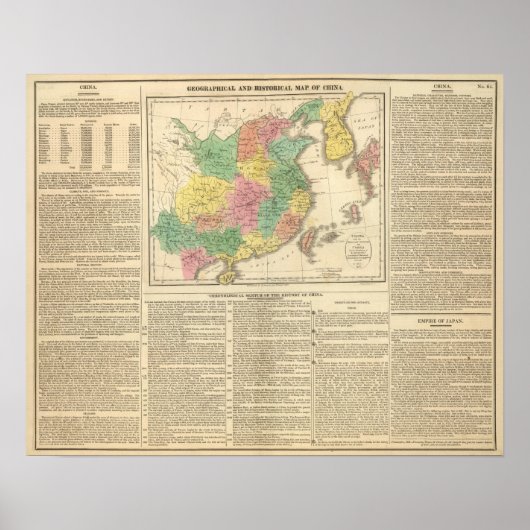 Poster Carte de l'Atlas chinois et japonais (Devant)