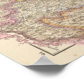 Poster Carte de l'Atlas de la Hongrie (Coin)