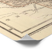 Poster Carte de l'Atlas de l'Arkansas (Coin)