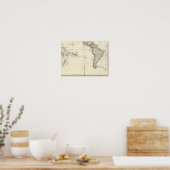 Poster Carte de l'Atlas de l'océan Pacifique (Cuisine)