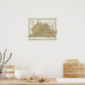 Poster Carte de l'Atlas de Virginie (Cuisine)