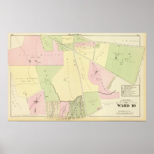 Poster Carte de l'Atlas d'Oaklands et Smith Plat (Devant)