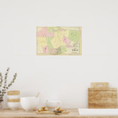 Poster Carte de l'Atlas d'Oaklands et Smith Plat (Cuisine)