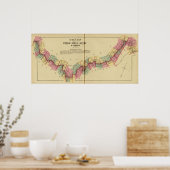 Poster Carte de l'Atlas du fleuve Ohio supérieur (Cuisine)