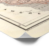 Poster Carte de l'Atlas du New Jersey (Coin)