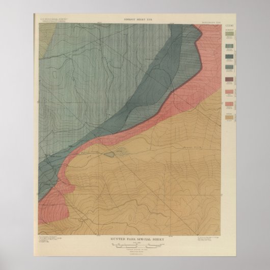 Poster Carte de l'Atlas du parc Hunter (Devant)