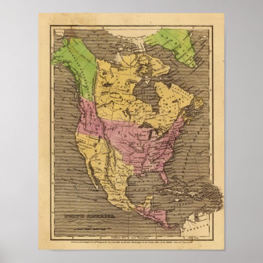Poster Carte de l'Atlas en Amérique du Nord (Devant)