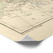 Poster Carte de l'Atlas européen montrant les chemins de  (Coin)