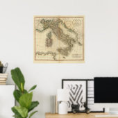 Poster Carte de l'Atlas italien (Bureau à domicile)