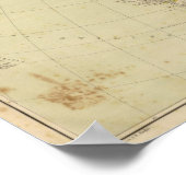 Poster Carte de l'Atlas nord-américain montrant les tribu (Coin)