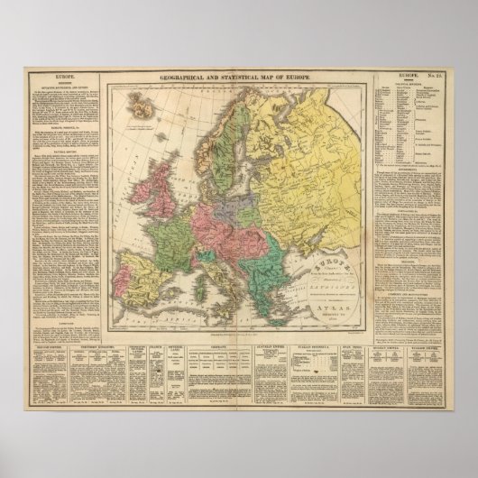 Poster Carte de l'Atlas religieux en Europe (Devant)