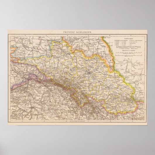 Poster Carte de l'Atlas Schlesien (Devant)