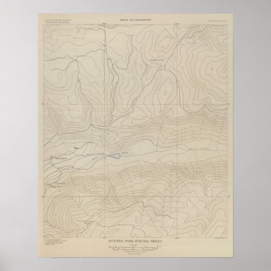 Poster Carte de l'Atlas spécial du parc de Tourtelotte (Devant)
