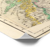 Poster Carte de l'Atlas Suède/Norvège (Coin)