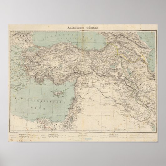 Poster Carte de l'Atlas turc (Devant)