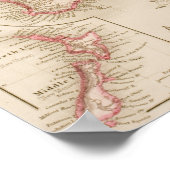 Poster Carte de l'Australie et de la Nouvelle-Zélande (Coin)