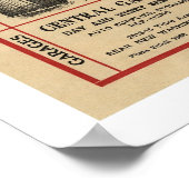 Poster Carte de l'autoroute de l'Ouest 1915 (Coin)