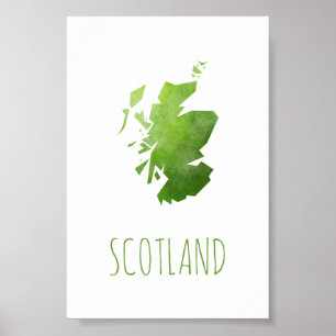 Poster Carte de l'Ecosse