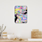 Poster Carte de l'Écosse Noms des clans écossais Emplacem (Cuisine)