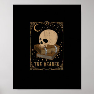 Poster Carte de lecteur de livre païen goblincore gothiqu
