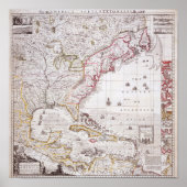 Poster Carte de l'Empire britannique en Amérique (Devant)