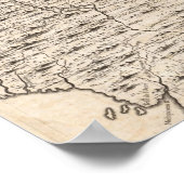 Poster Carte de l'Empire britannique en Amérique Feuille  (Coin)