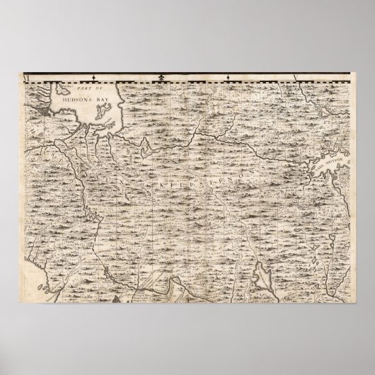 Poster Carte de l'Empire britannique en Amérique Feuille  (Devant)