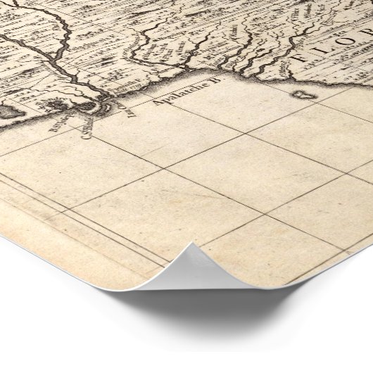 Poster Carte de l'Empire britannique en Amérique Feuille (Coin)