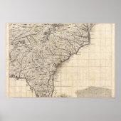 Poster Carte de l'Empire britannique en Amérique Feuille (Devant)