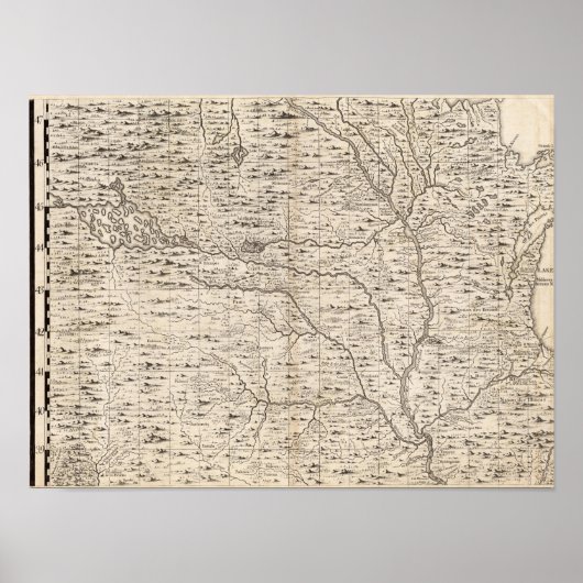 Poster Carte de l'Empire britannique en Amérique Feuille (Devant)