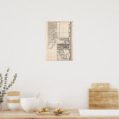 Poster Carte de l'Empire britannique en Amérique Feuille (Cuisine)