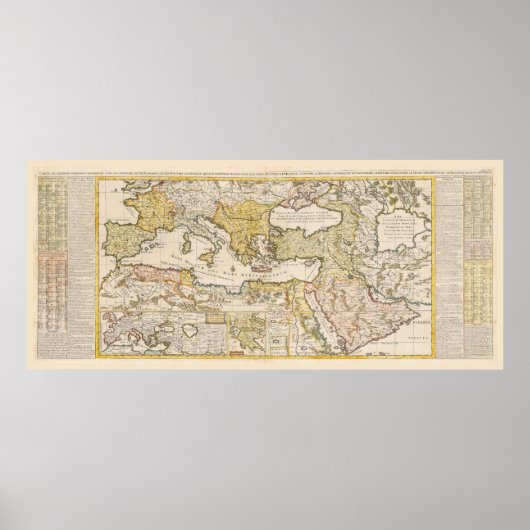 Poster Carte de l'Empire ottoman par Henri Chatelain (171 (Devant)