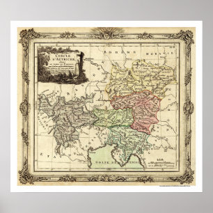 Poster Carte de l'Empire romain Saint 1792