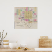 Poster Carte de l'Emporia, Kansas (Cuisine)