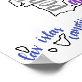 Poster Carte de l'Espagne (Coin)