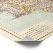 Poster Carte de l'Espagne et du Portugal (Coin)