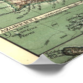 Poster Carte de l'Espagne et du Portugal (Coin)