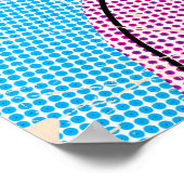 Poster Carte de l'Espagne illustrée par Pop Art (Coin)