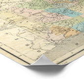 Poster Carte De L'État De Californie (Coin)