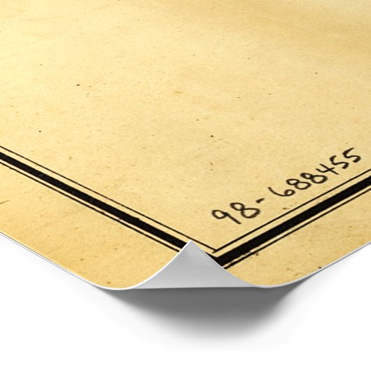 Poster Carte de l'État de Floride (1856) (Coin)