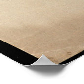 Poster Carte de l'état de la Pennsylvanie Vintage (Coin)